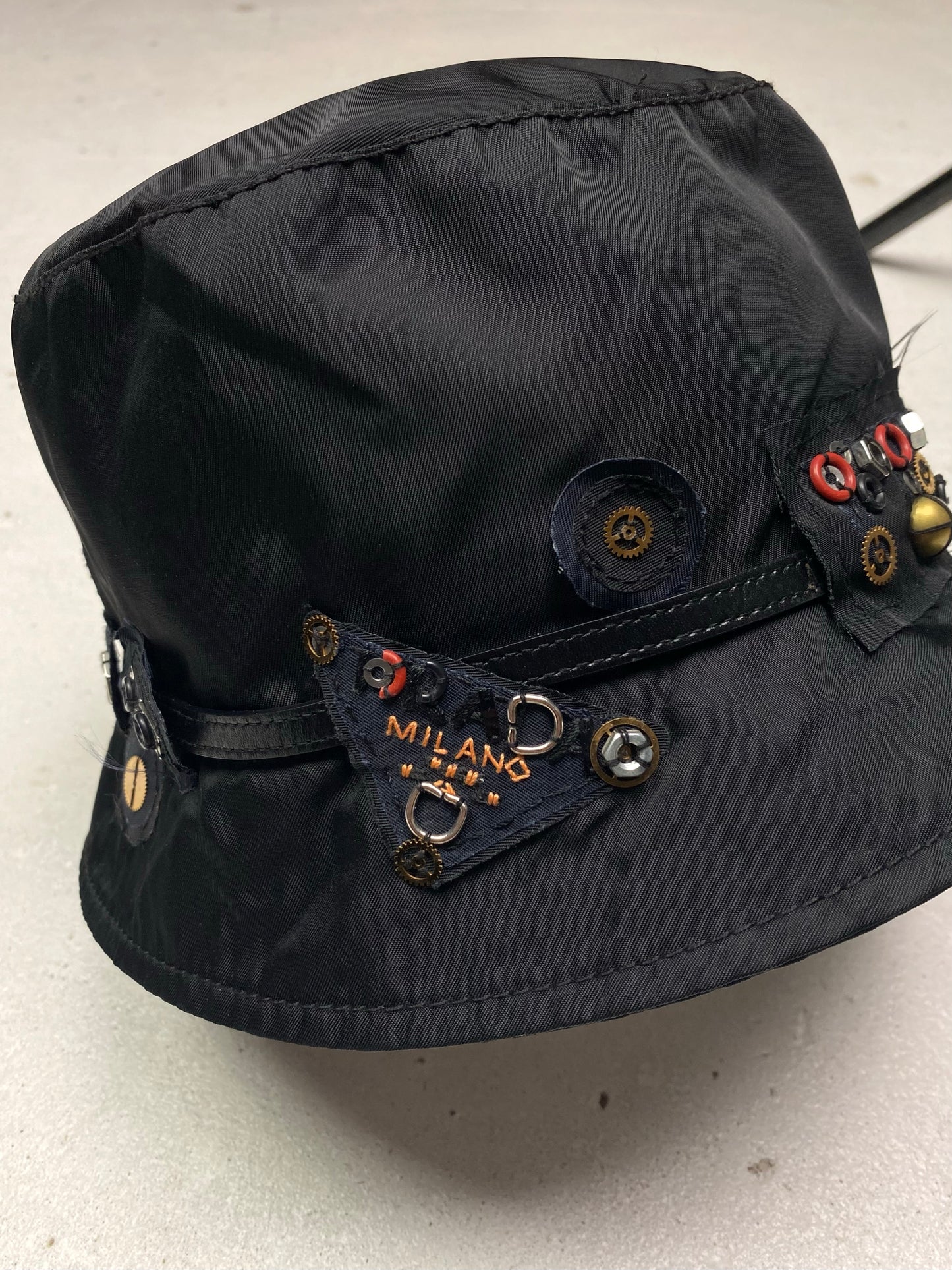 FW 04 Prada Nylon Collage Bucket Hat