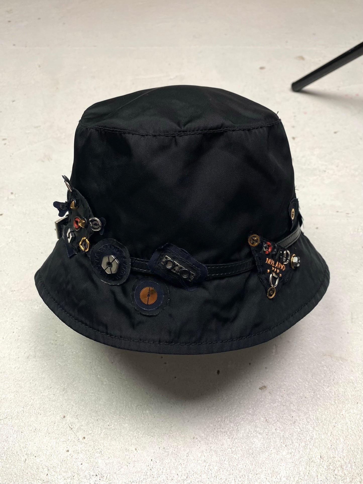 FW 04 Prada Nylon Collage Bucket Hat