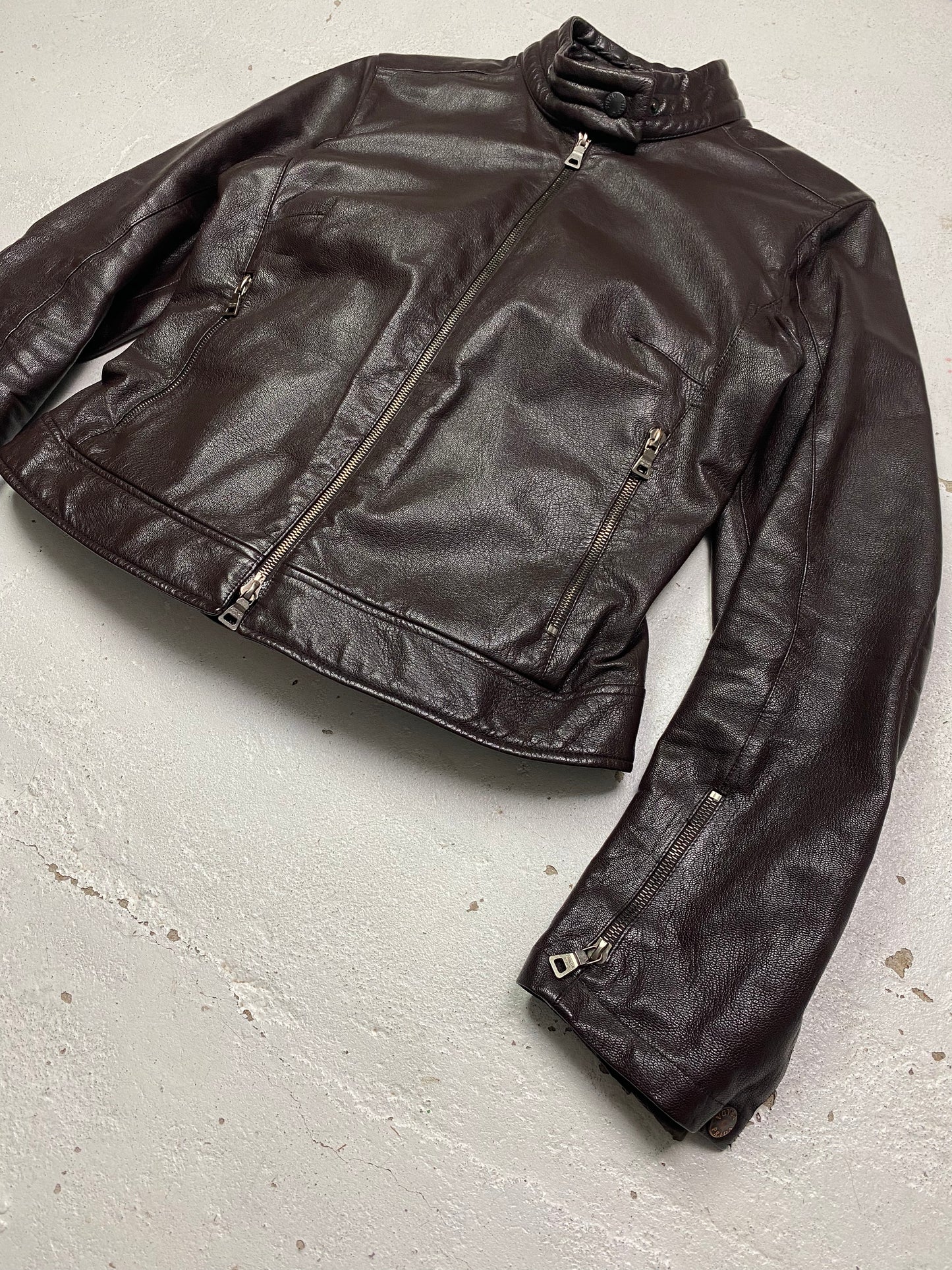 SS 01 Prada Sport Leather Moto Jacket