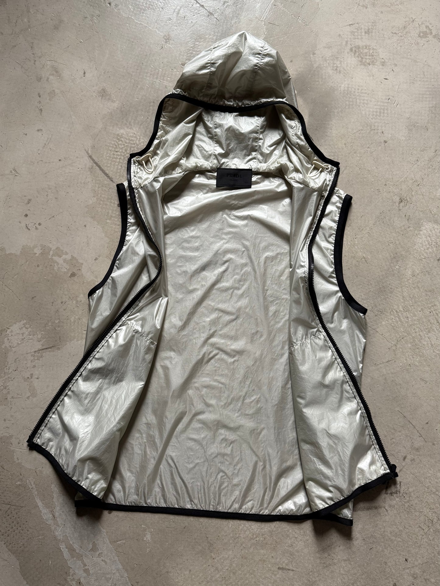 SS 17 Prada Transparent Hooded Vest