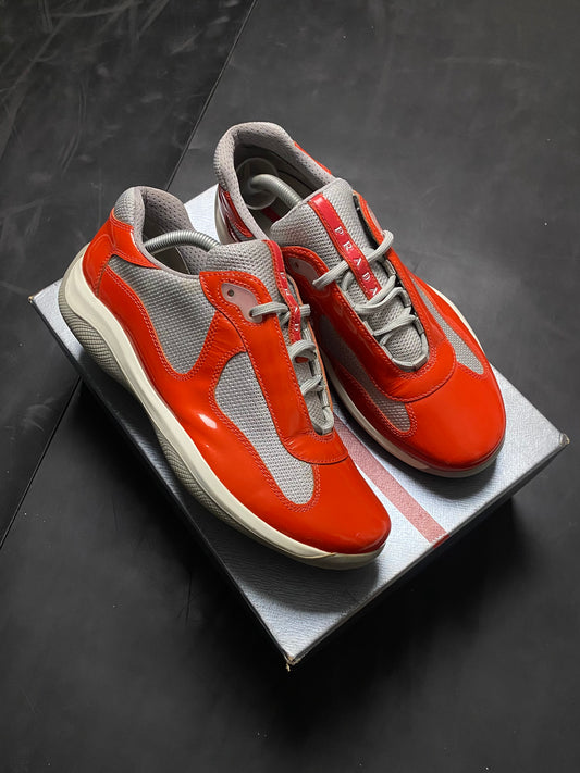 Prada Americas Cup Patent Trainers