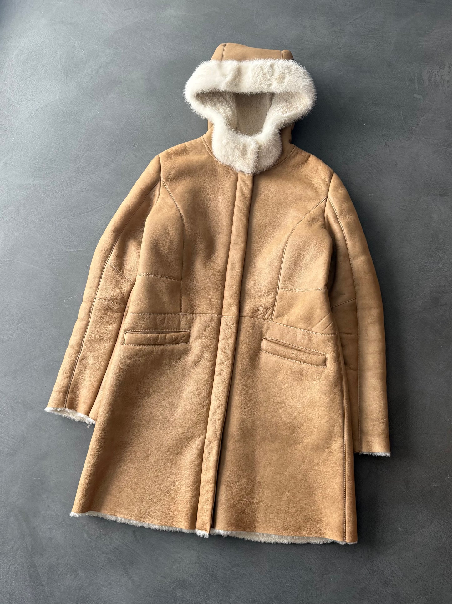 FW 07 Prada Shearling & Mink Leather Jacket