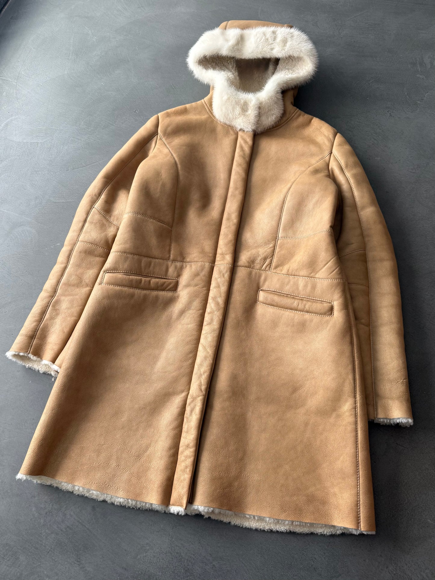 FW 07 Prada Shearling & Mink Leather Jacket