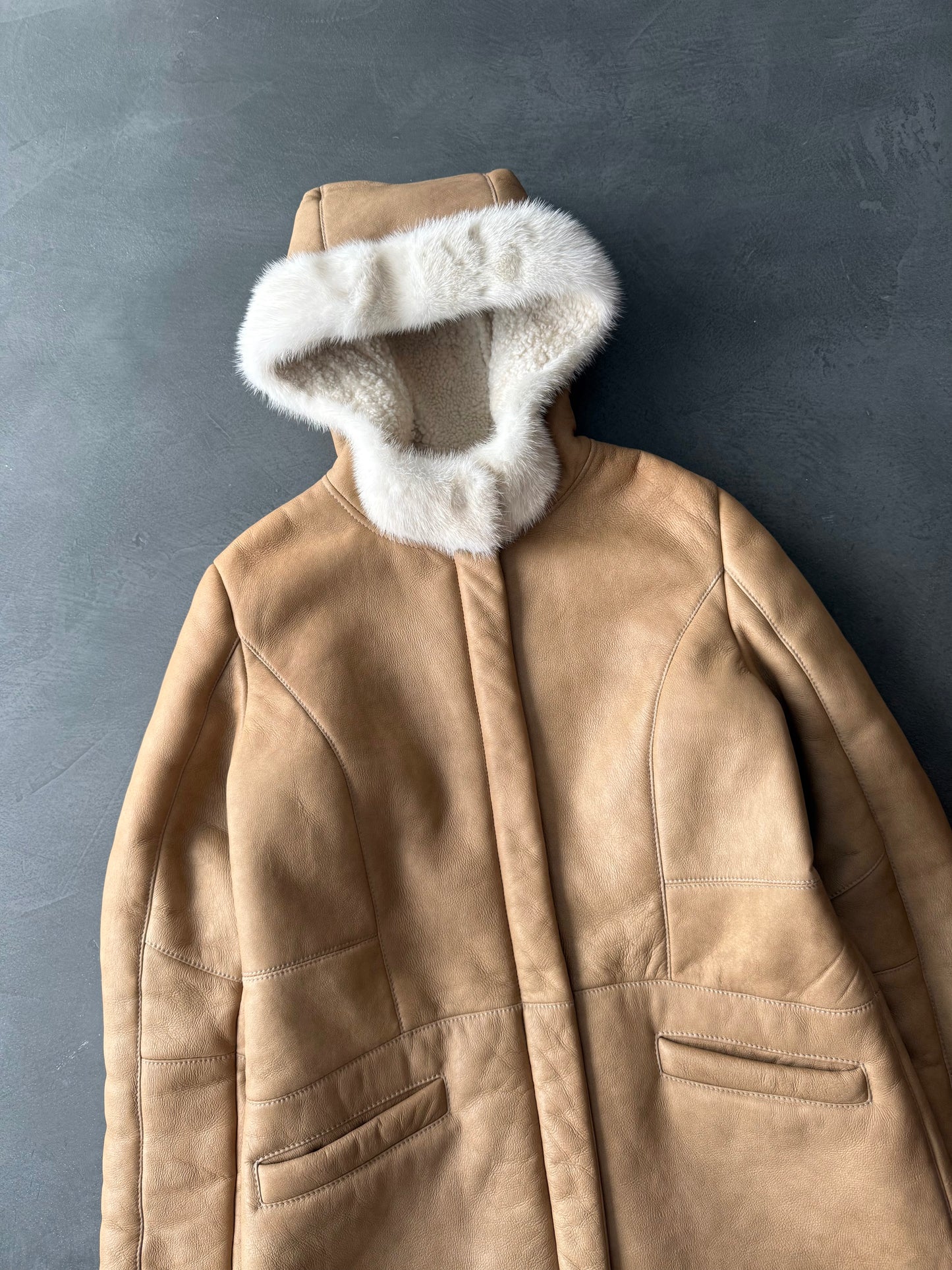FW 07 Prada Shearling & Mink Leather Jacket