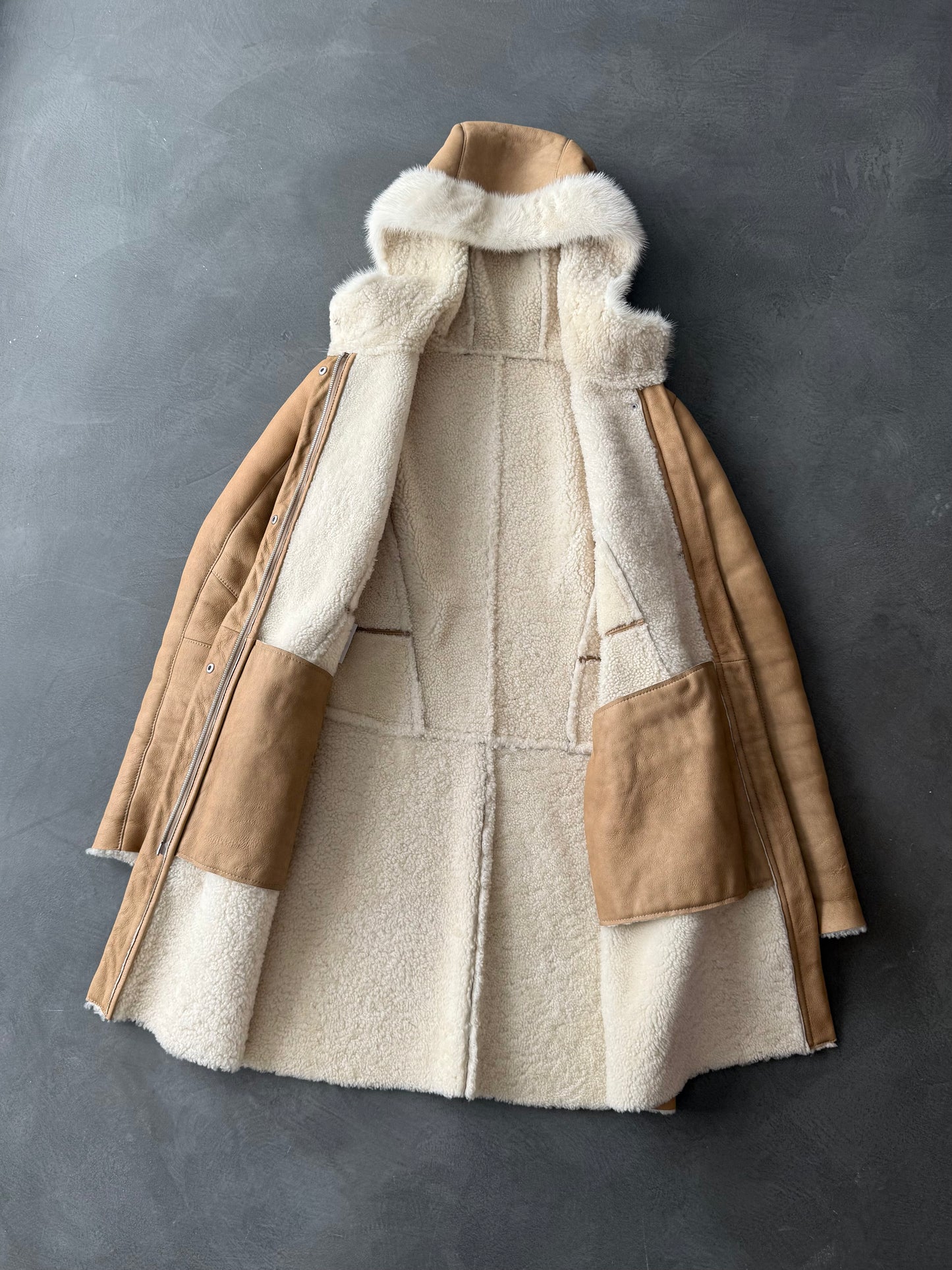 FW 07 Prada Shearling & Mink Leather Jacket