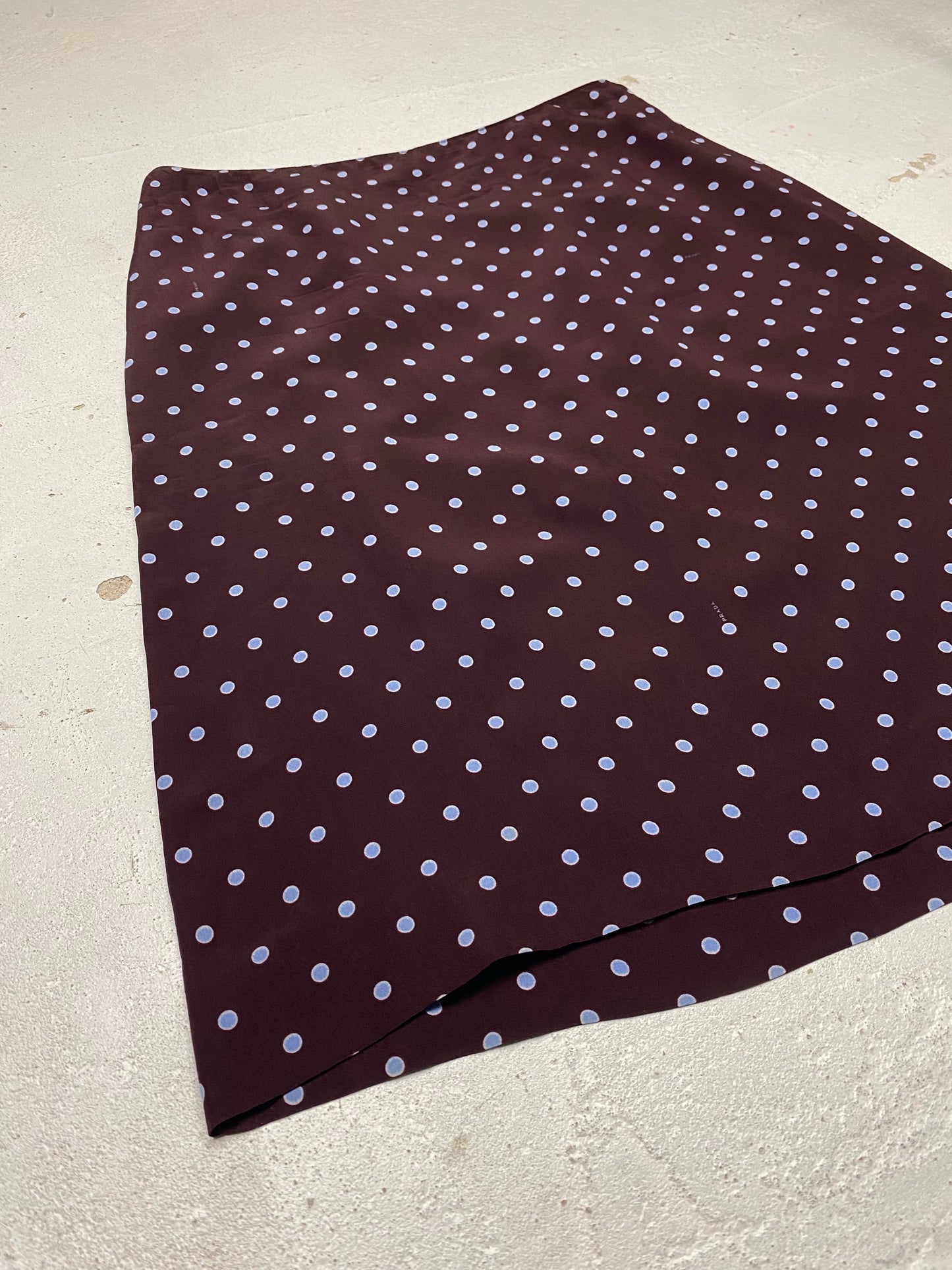 SS 00 Prada Silk Polka Dot Skirt