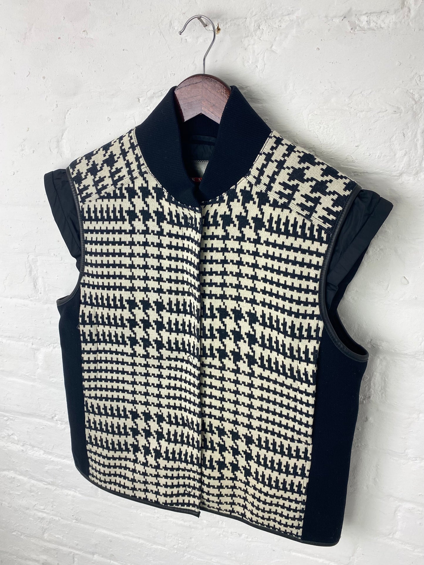 FW 00 Prada Sport Houndstooth Gilet