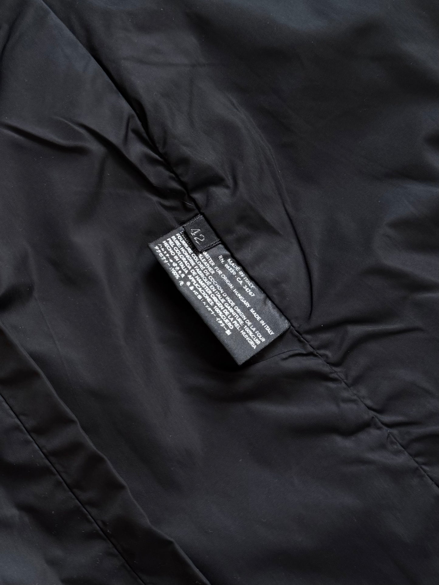 FW 00 Prada Sport Fur & Leather Skirt