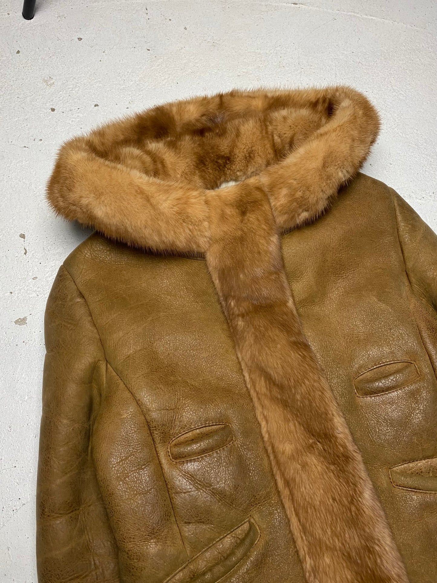 FW 04 Prada Shearling Lined Leather Jacket