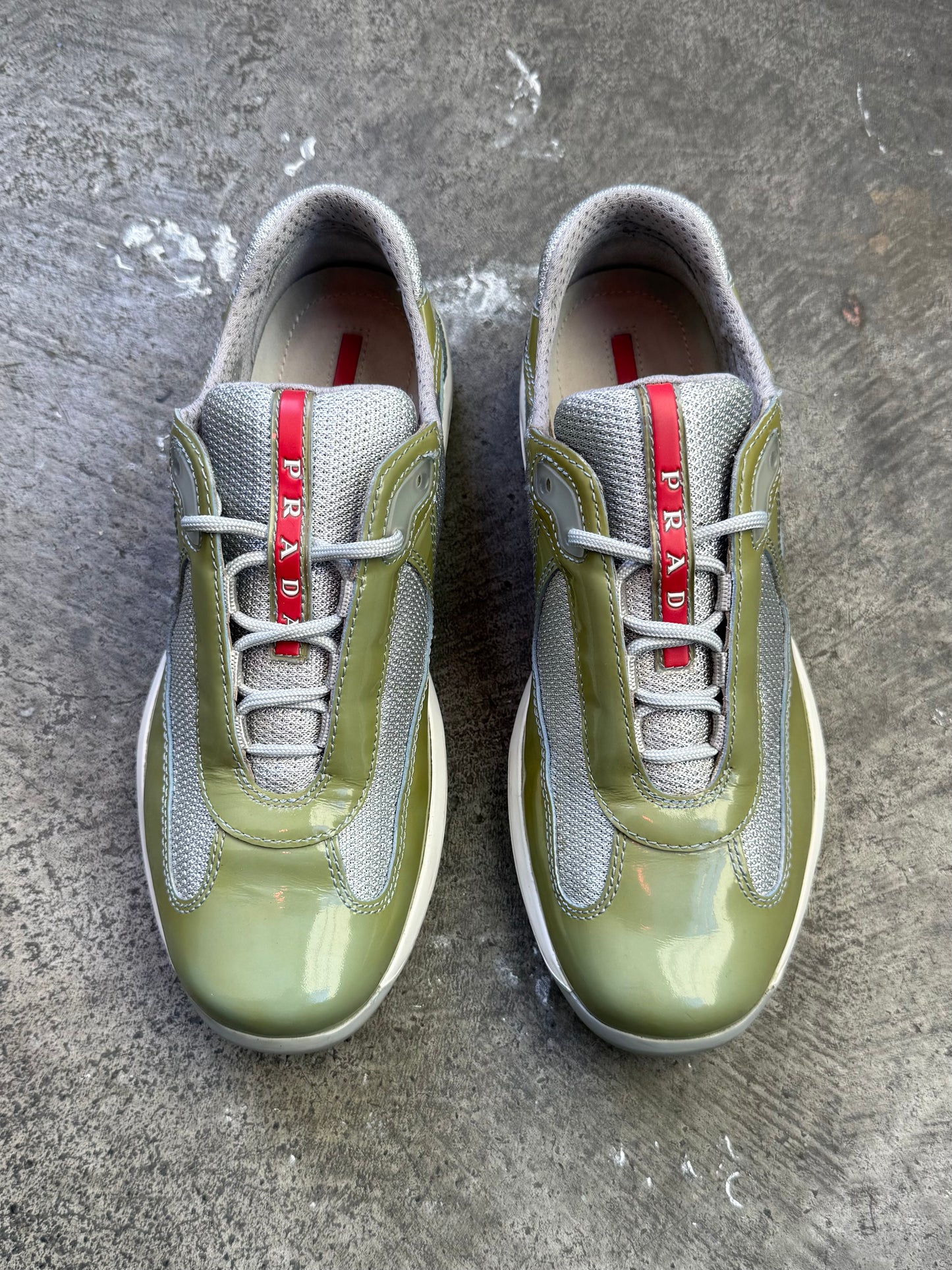Prada Americas Cup Patent Trainers