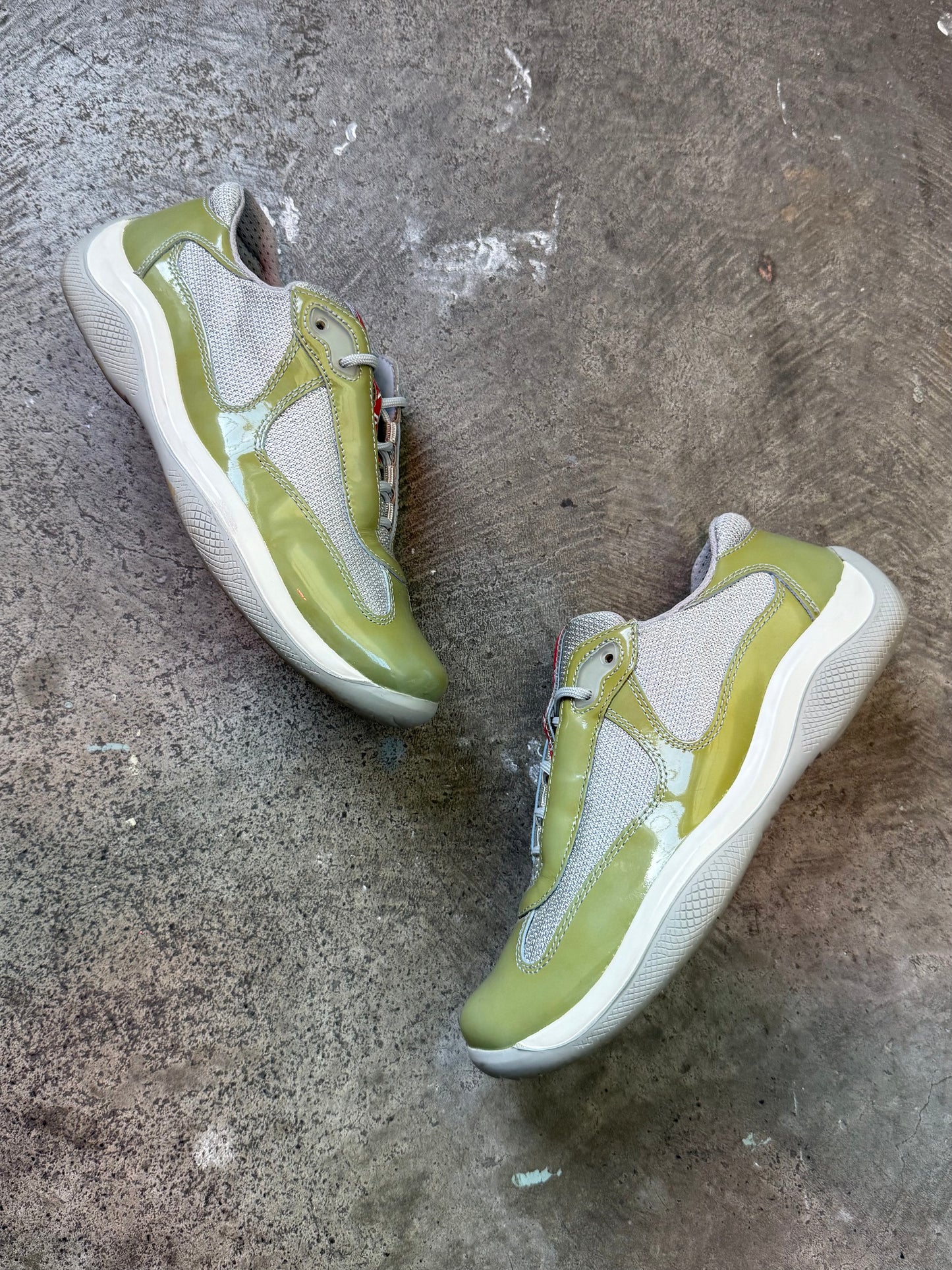 Prada Americas Cup Patent Trainers