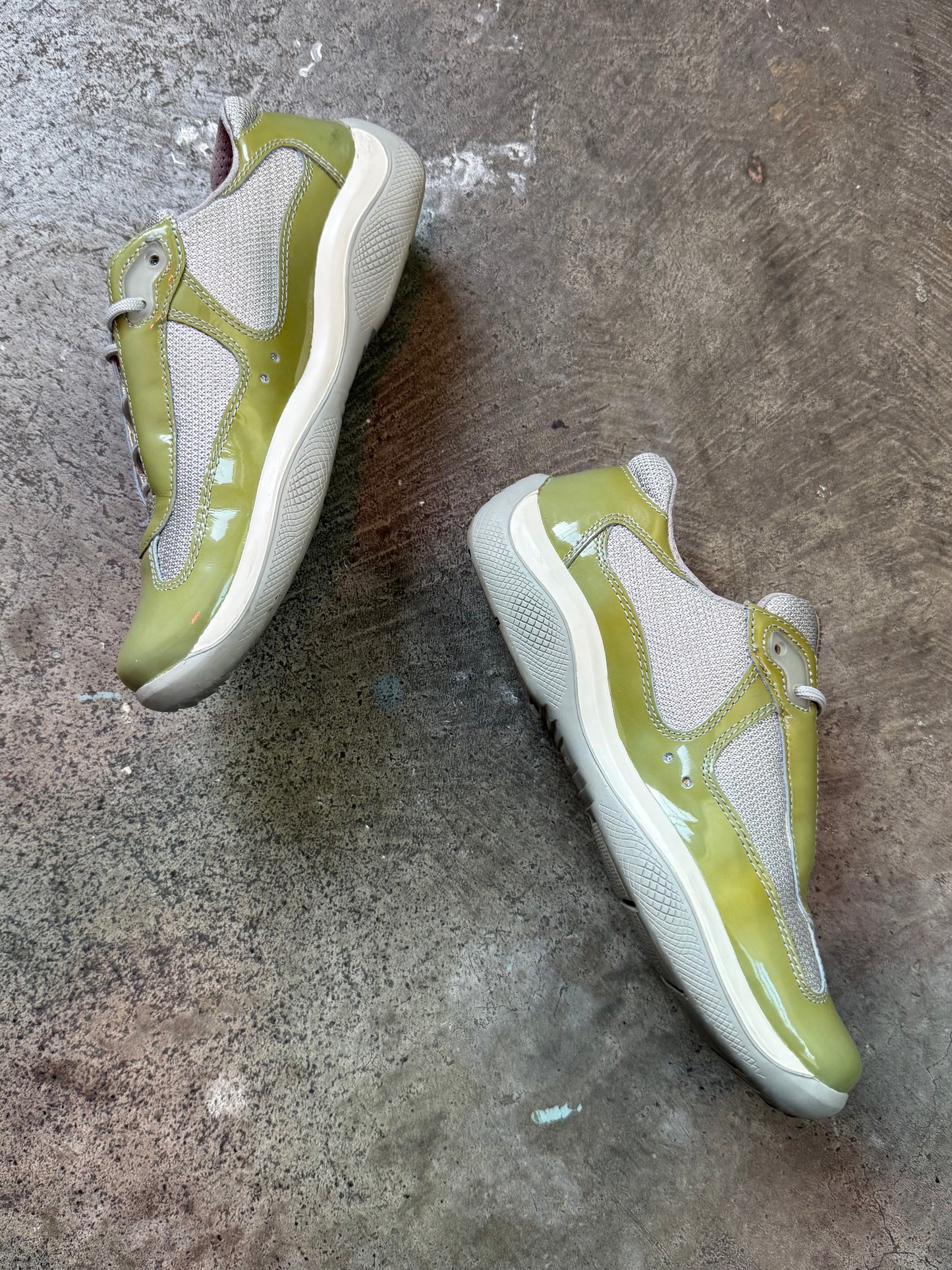 Prada Americas Cup Patent Trainers