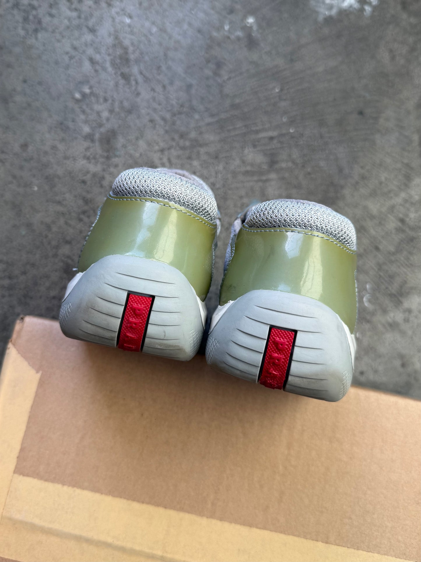 Prada Americas Cup Patent Trainers