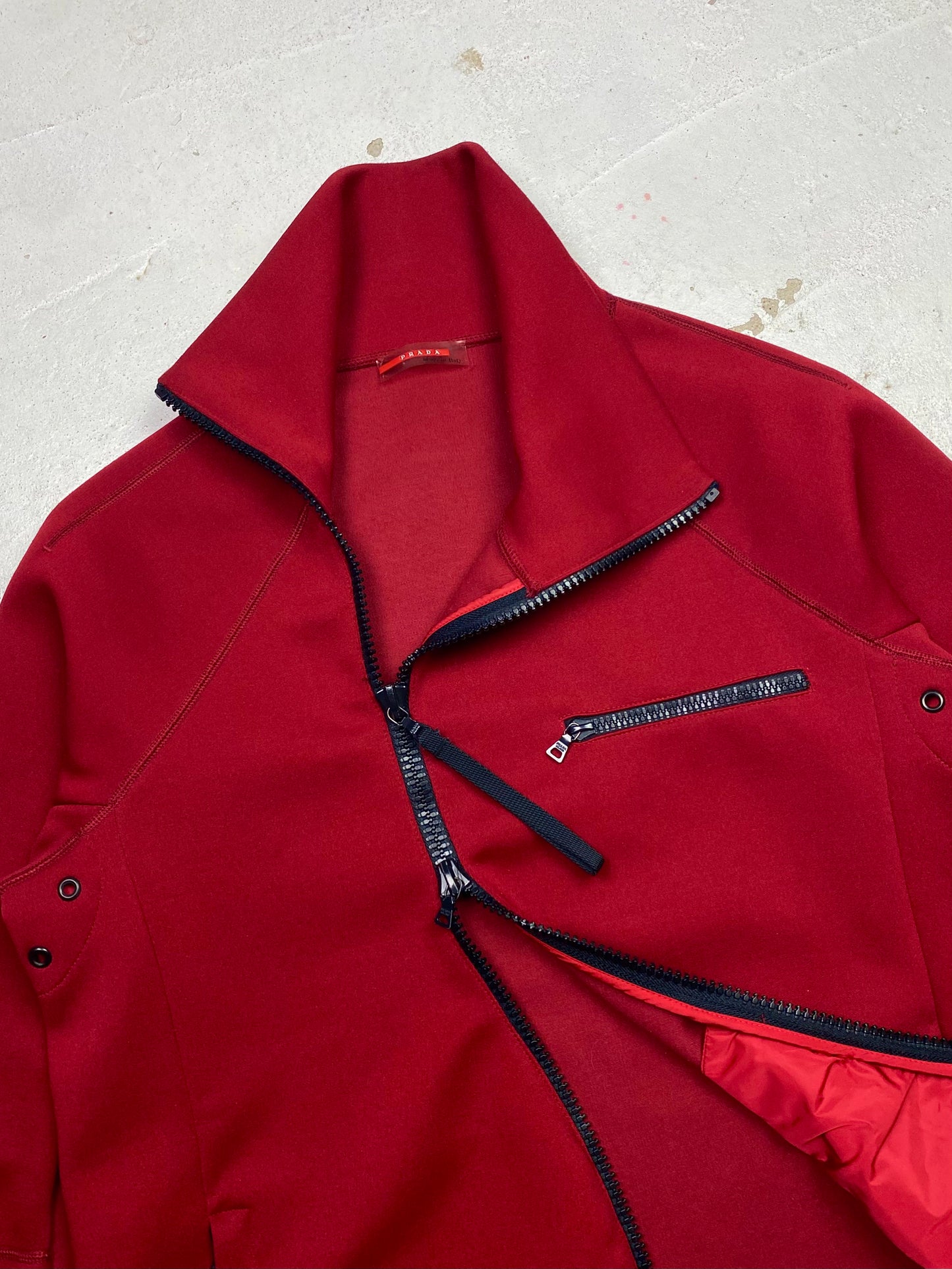 Prada Sport Asymmetrical Zip Jacket