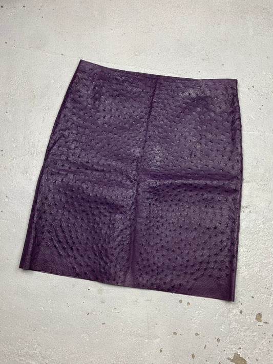 Prada Ostrich Leather Skirt