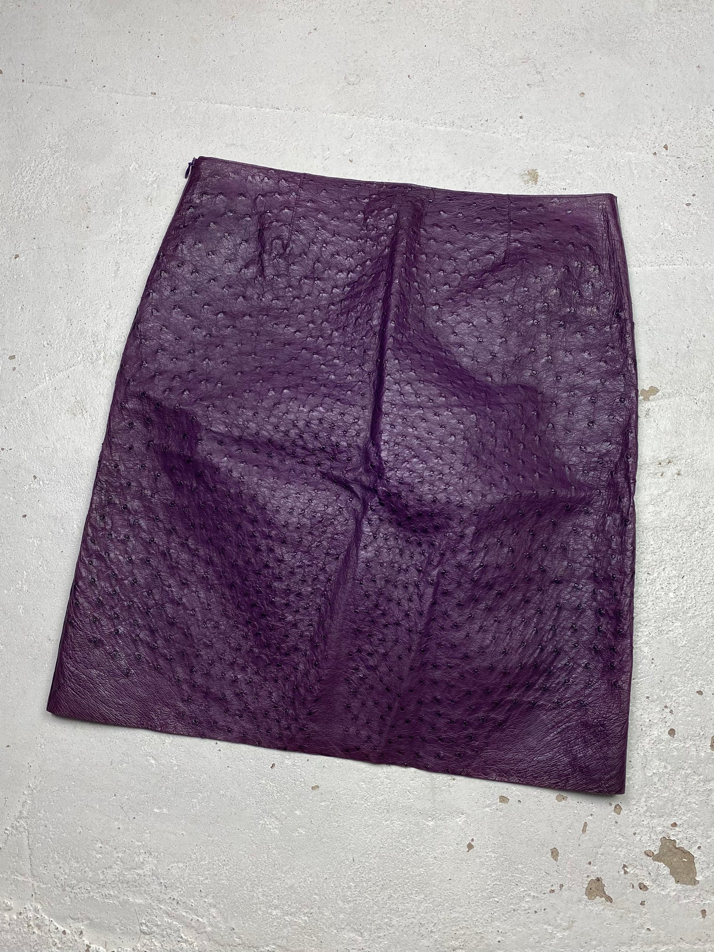 Prada Ostrich Leather Skirt