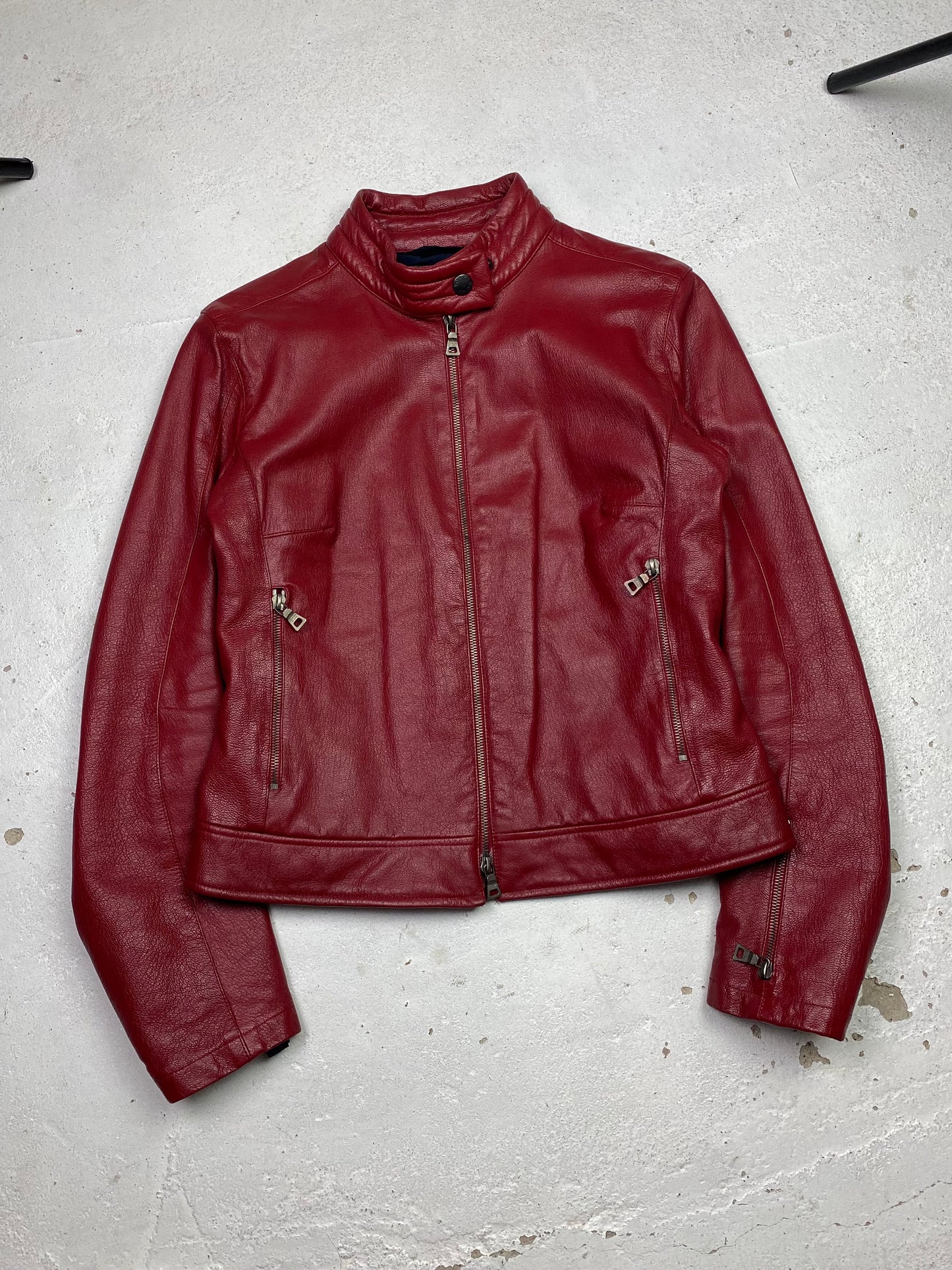 SS 01 Prada Sport Leather Moto Jacket