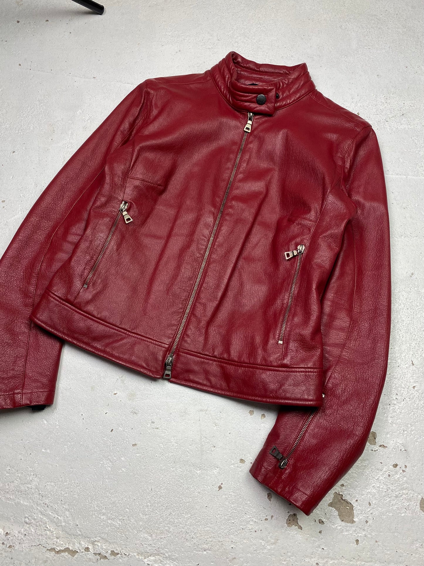 SS 01 Prada Sport Leather Moto Jacket