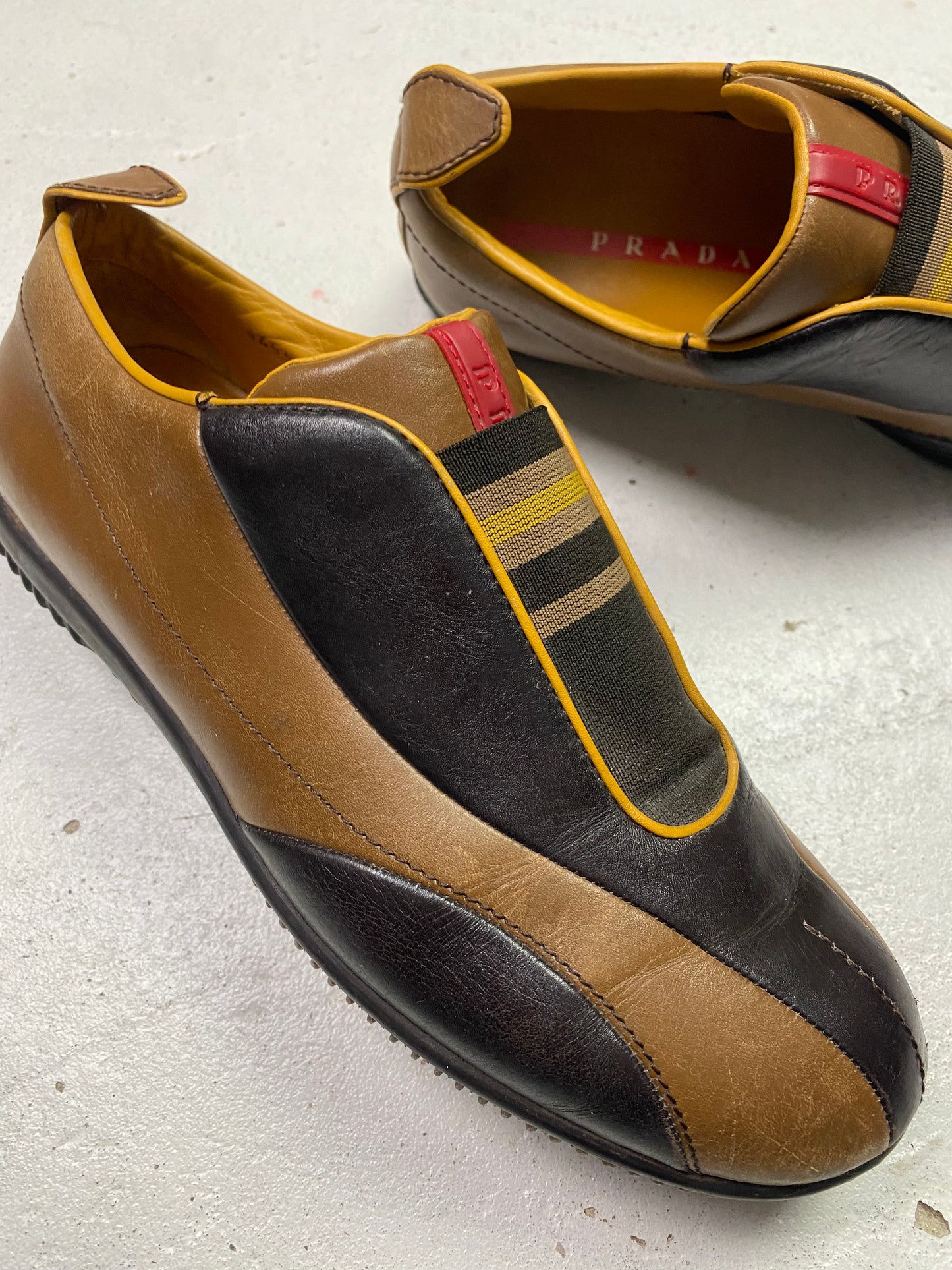 FW 00 Prada Sport Leather Trainers