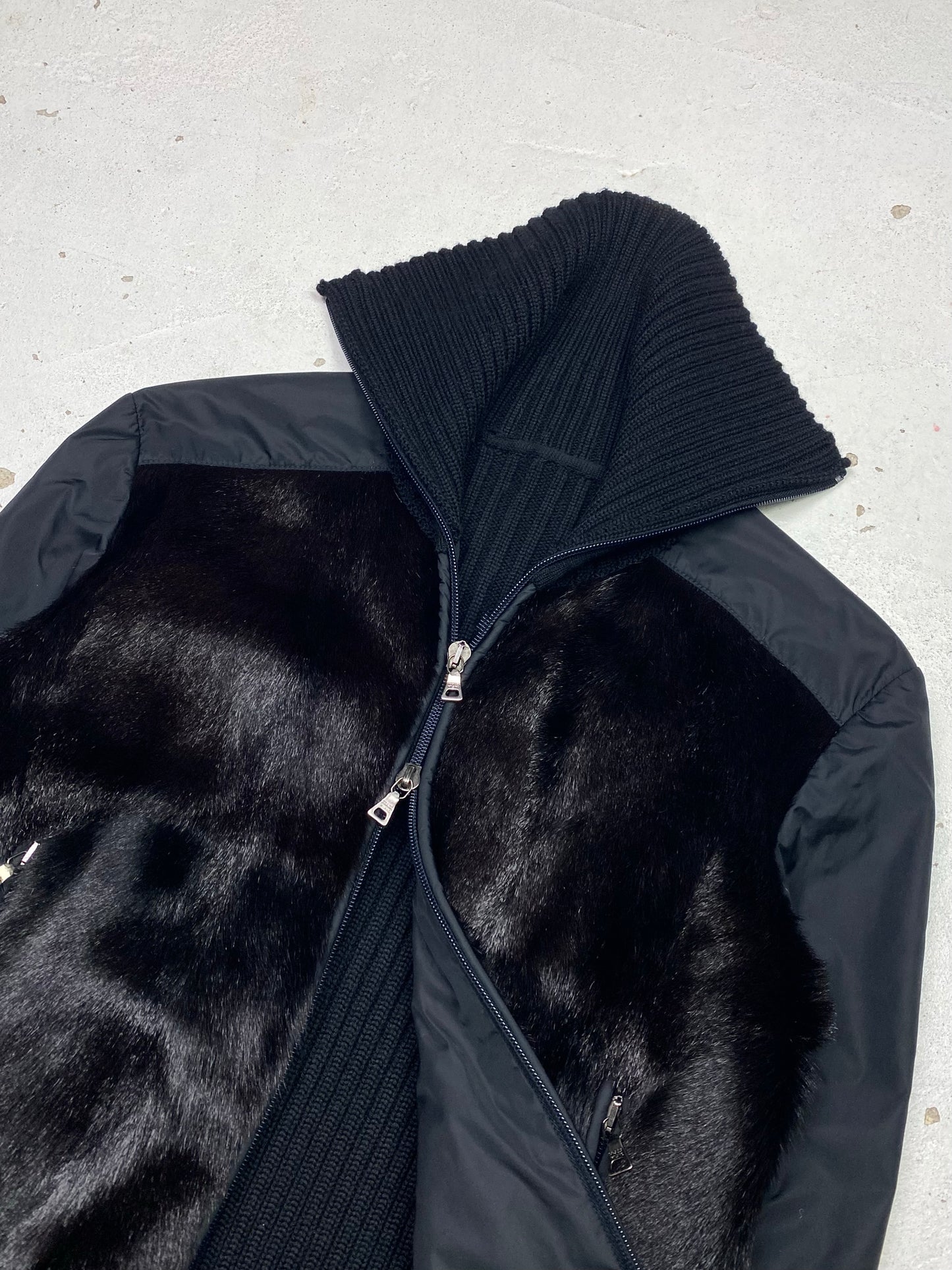 FW 00 Prada Sport Fur Track Jacket