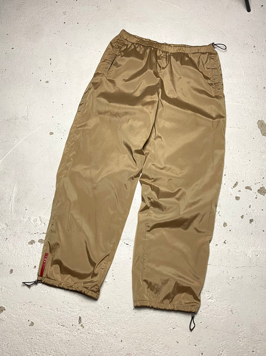 FW 00 Prada Sport Fleece Lined Parachute Pants