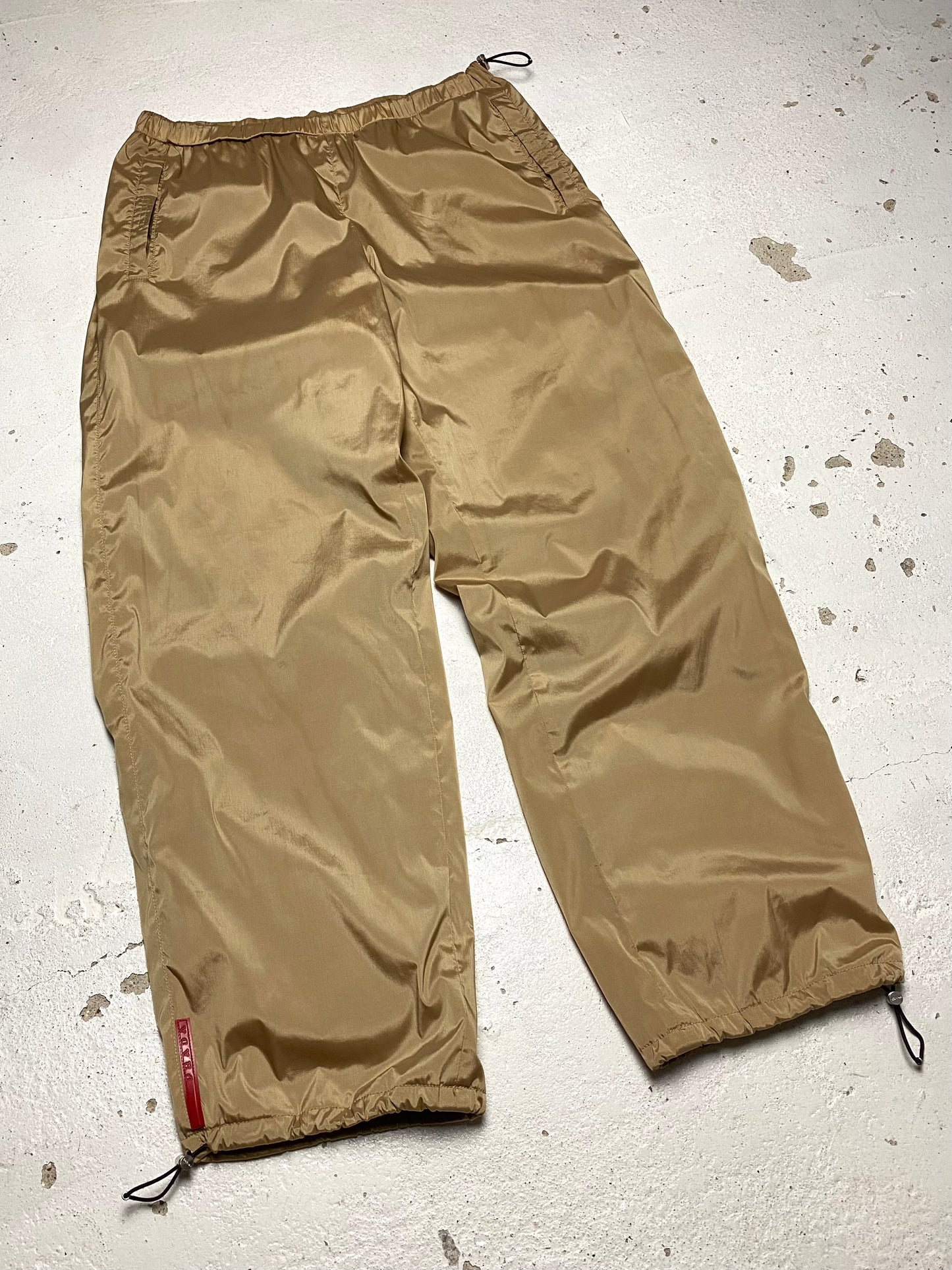 FW 00 Prada Sport Fleece Lined Parachute Pants