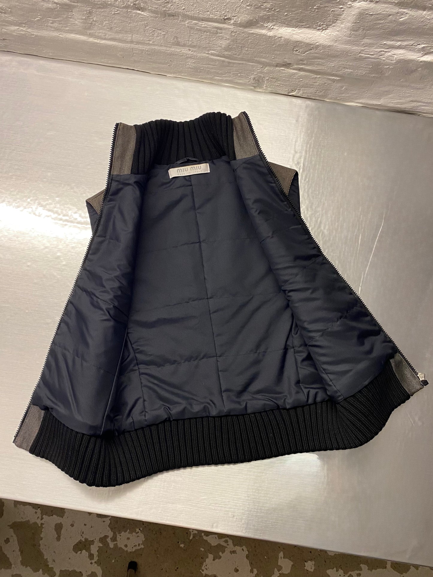 FW 99 Miu Miu Wool Ribbed Gilet