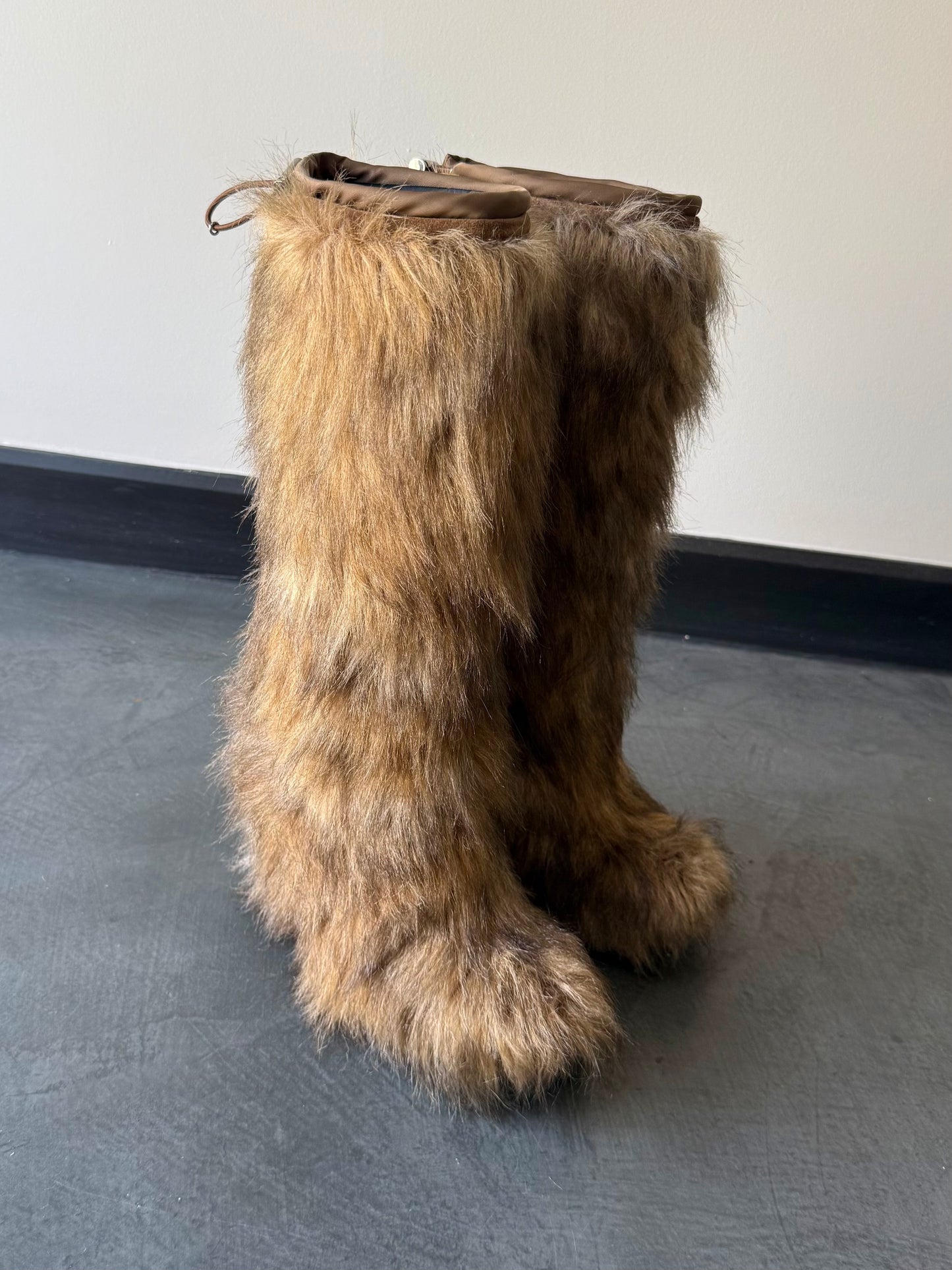 2011 Prada Linea Rossa Fur Wedge Boots