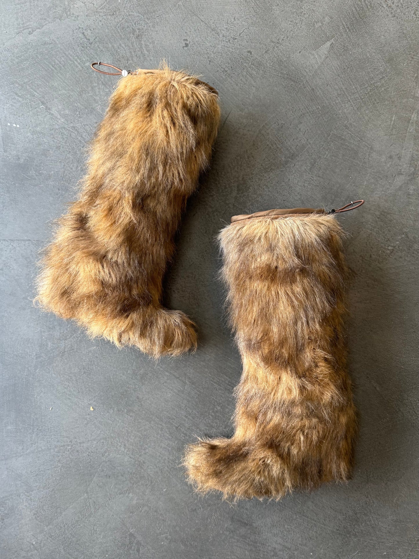 2011 Prada Linea Rossa Fur Wedge Boots