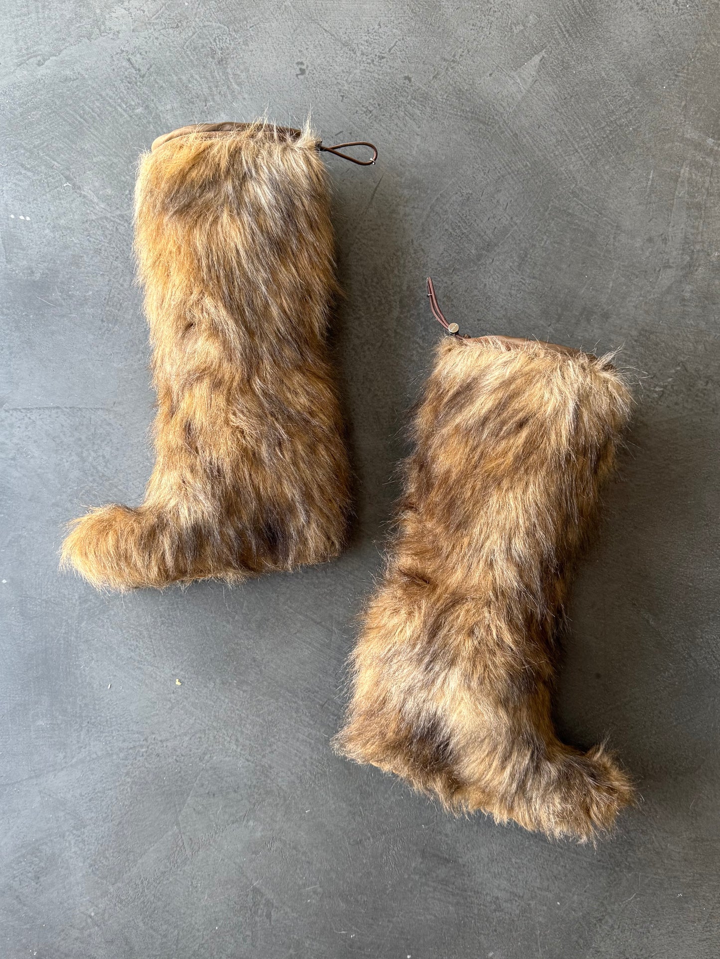 2011 Prada Linea Rossa Fur Wedge Boots