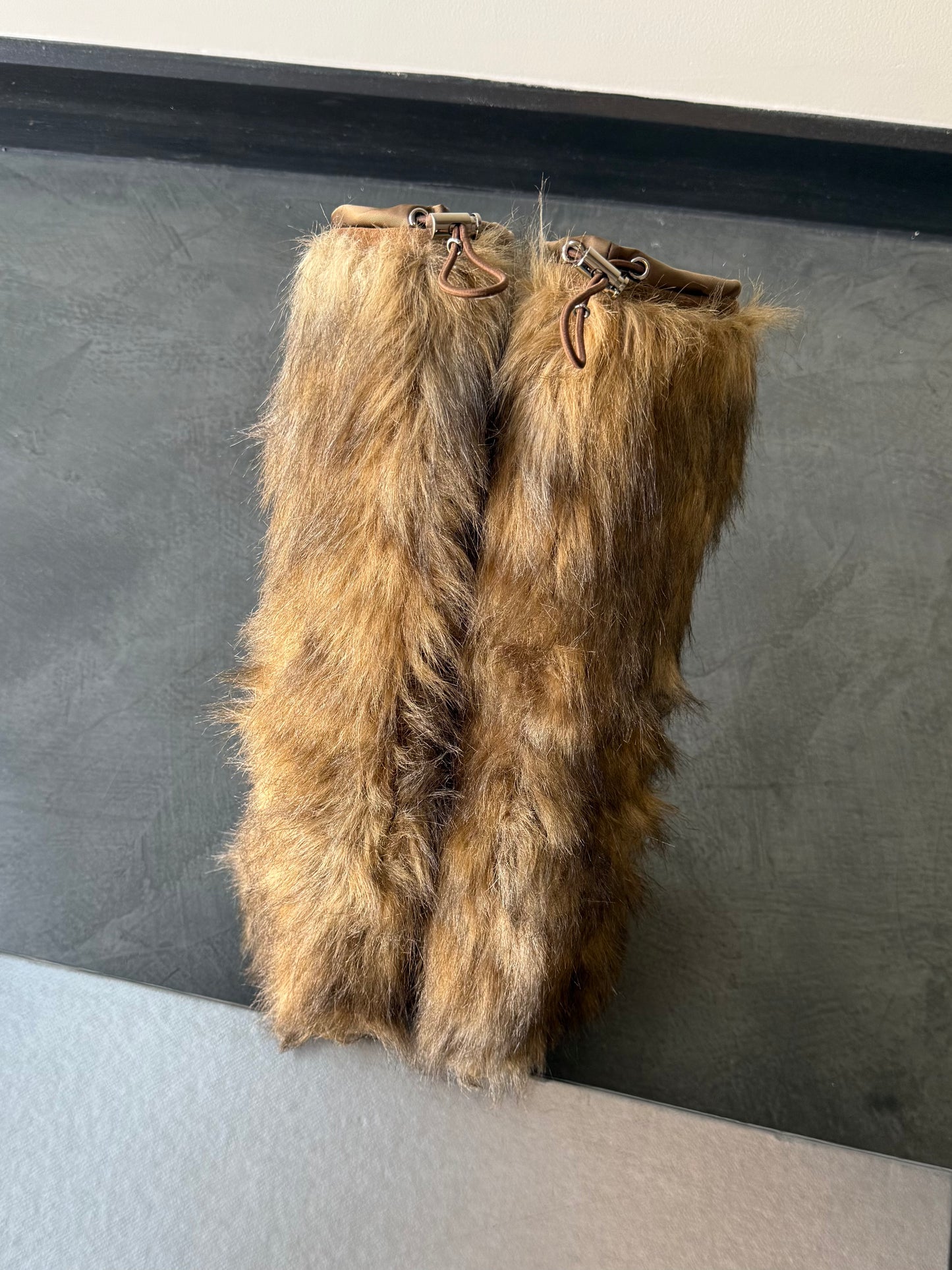 2011 Prada Linea Rossa Fur Wedge Boots