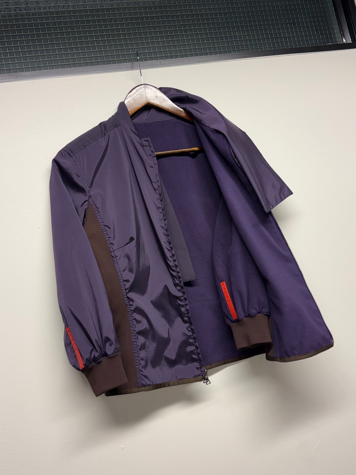FW 00 Prada Sport Reversible Nylon & Fleece Jacket