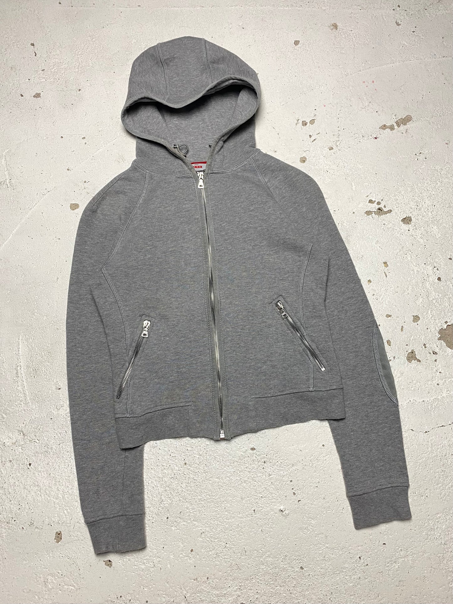 Prada Sport Suede Trimmed Hoodie