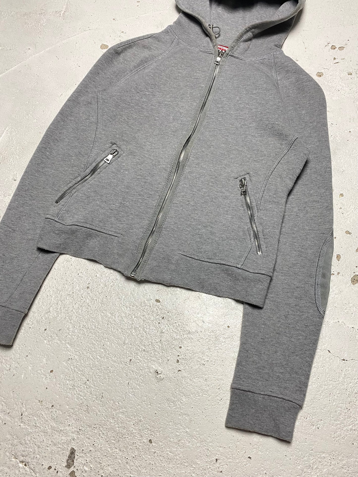 Prada Sport Suede Trimmed Hoodie
