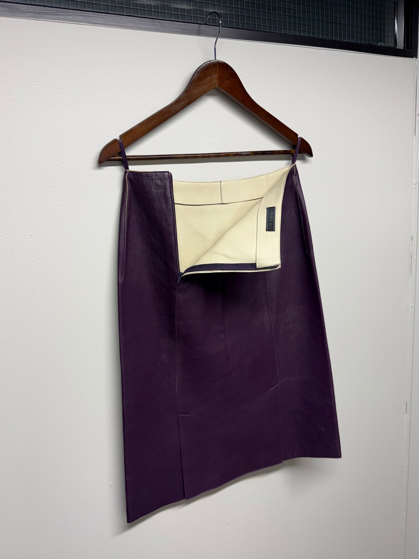FW 00 Prada Leather Skirt