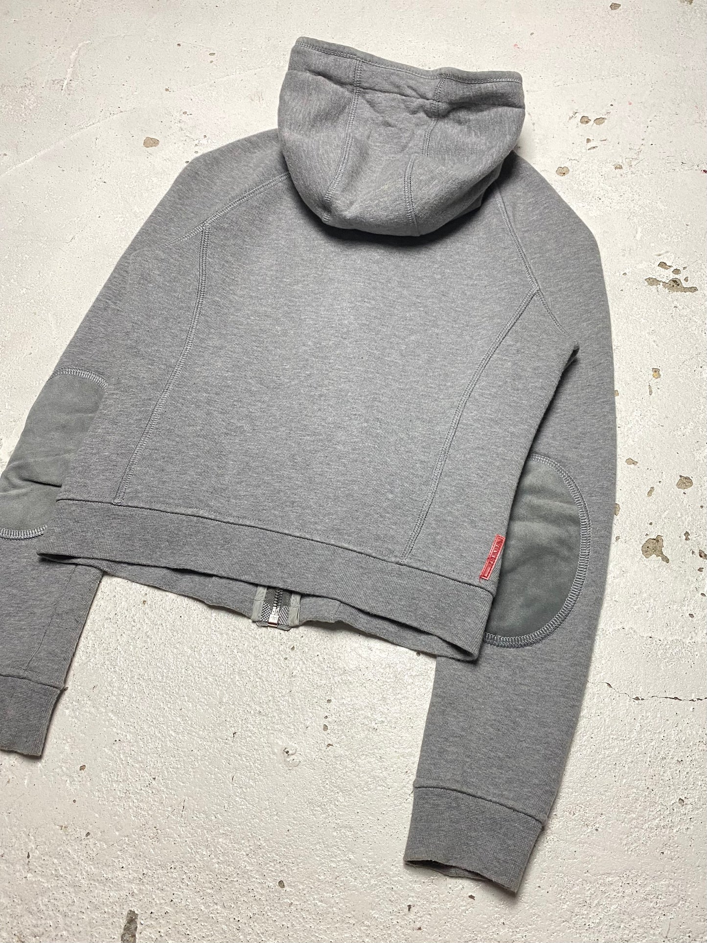 Prada Sport Suede Trimmed Hoodie