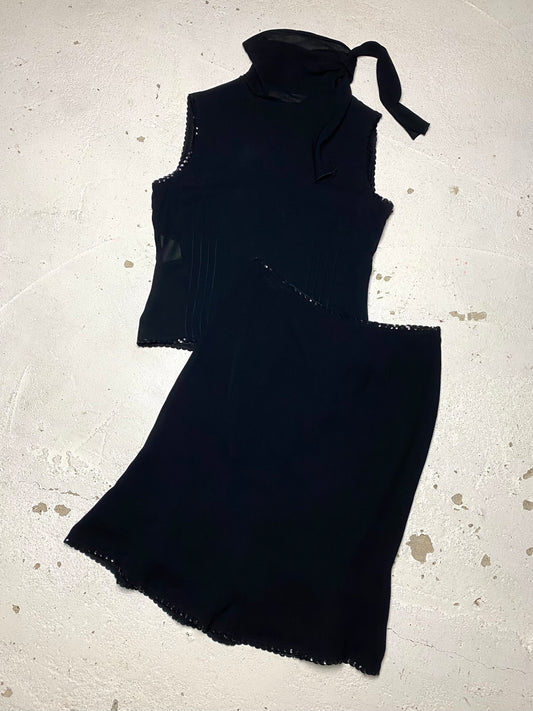 FW 00 Miu Miu Sequin Trimmed Sheer Set