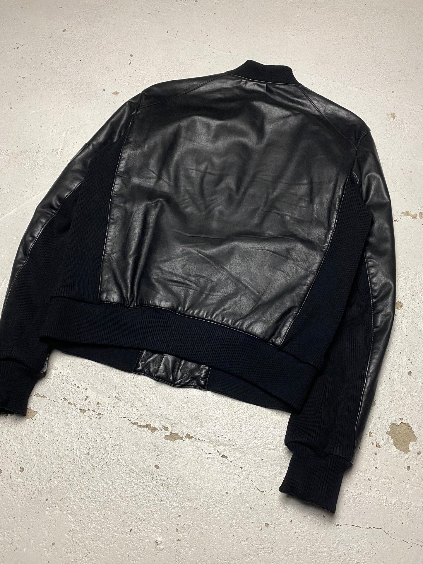 Prada Sport Leather Bomber Jacket