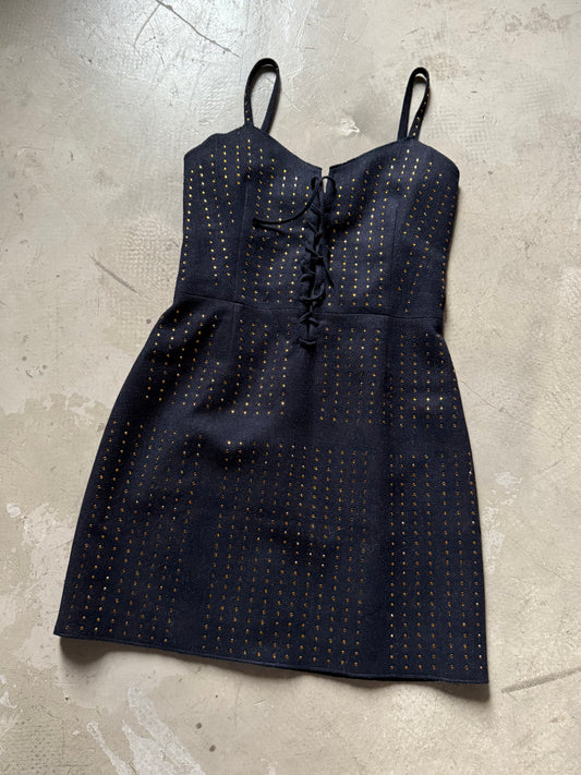SS 98 Miu Miu Diamanté Wool Dress