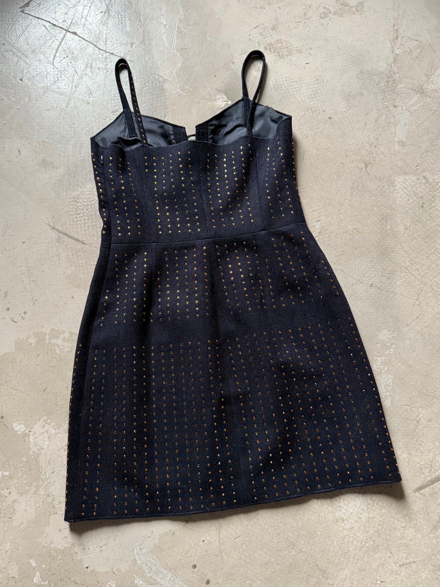 SS 98 Miu Miu Diamanté Wool Dress