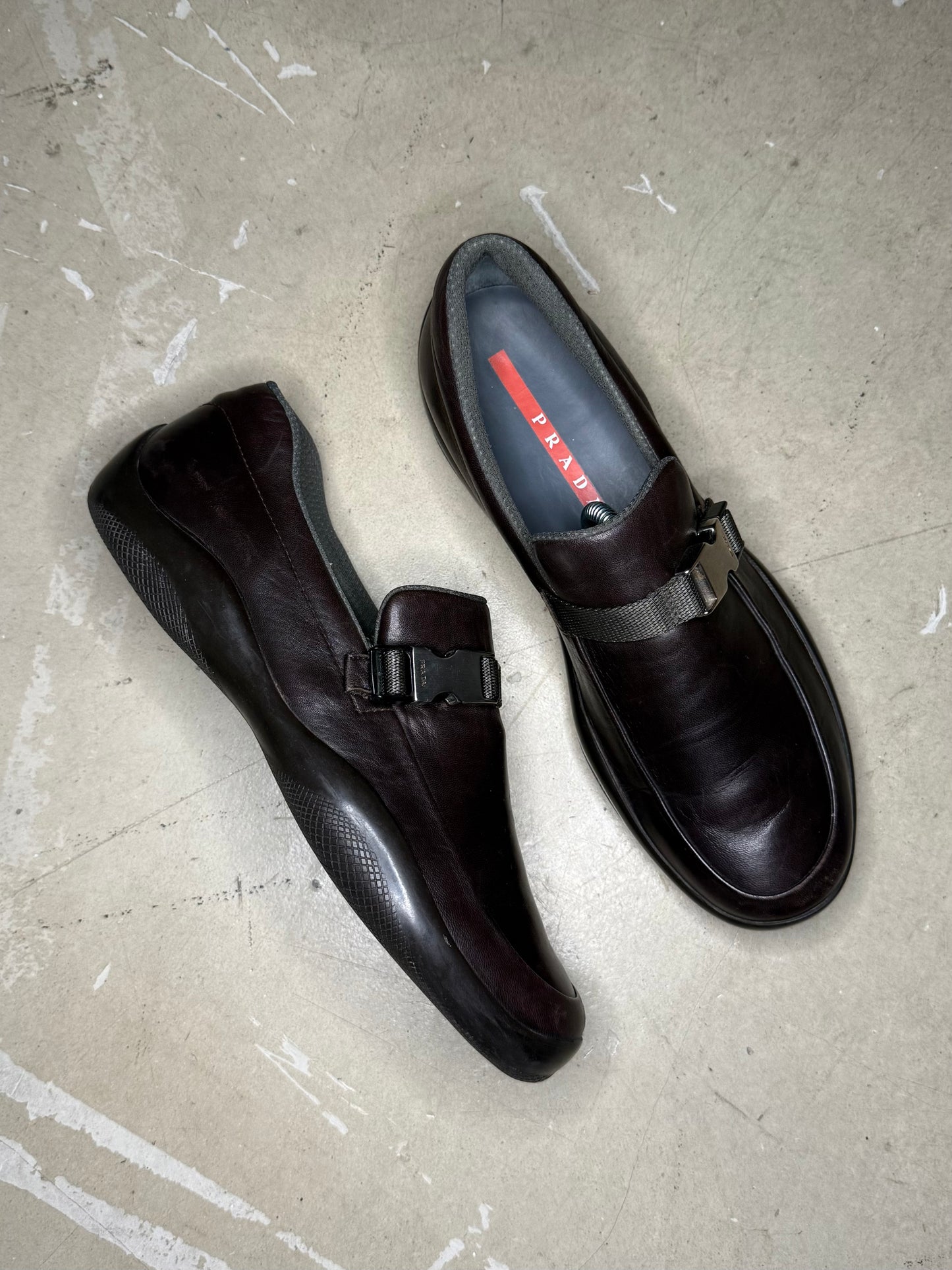 Prada Sport Leather Loafers