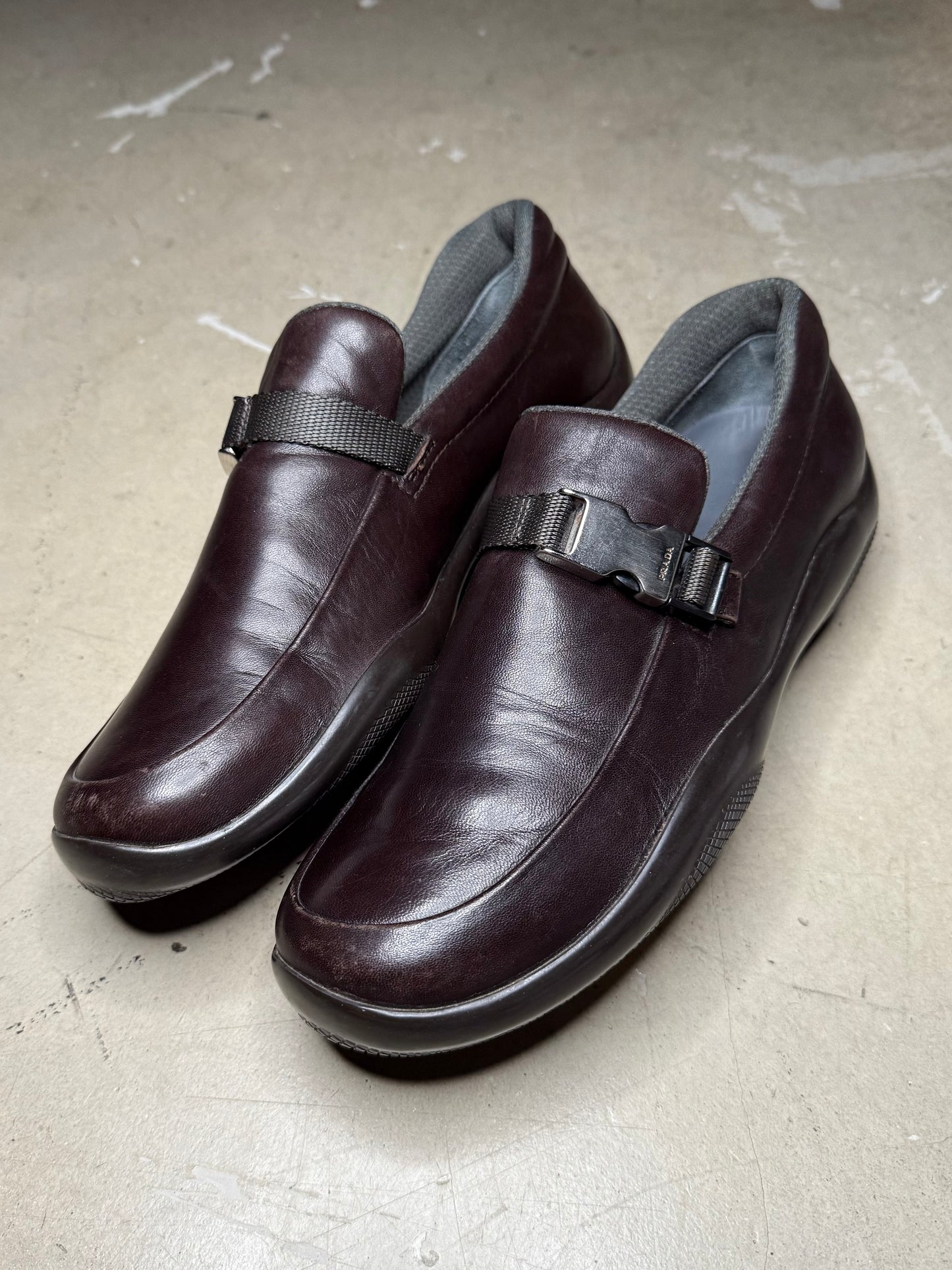 Prada Sport Leather Loafers