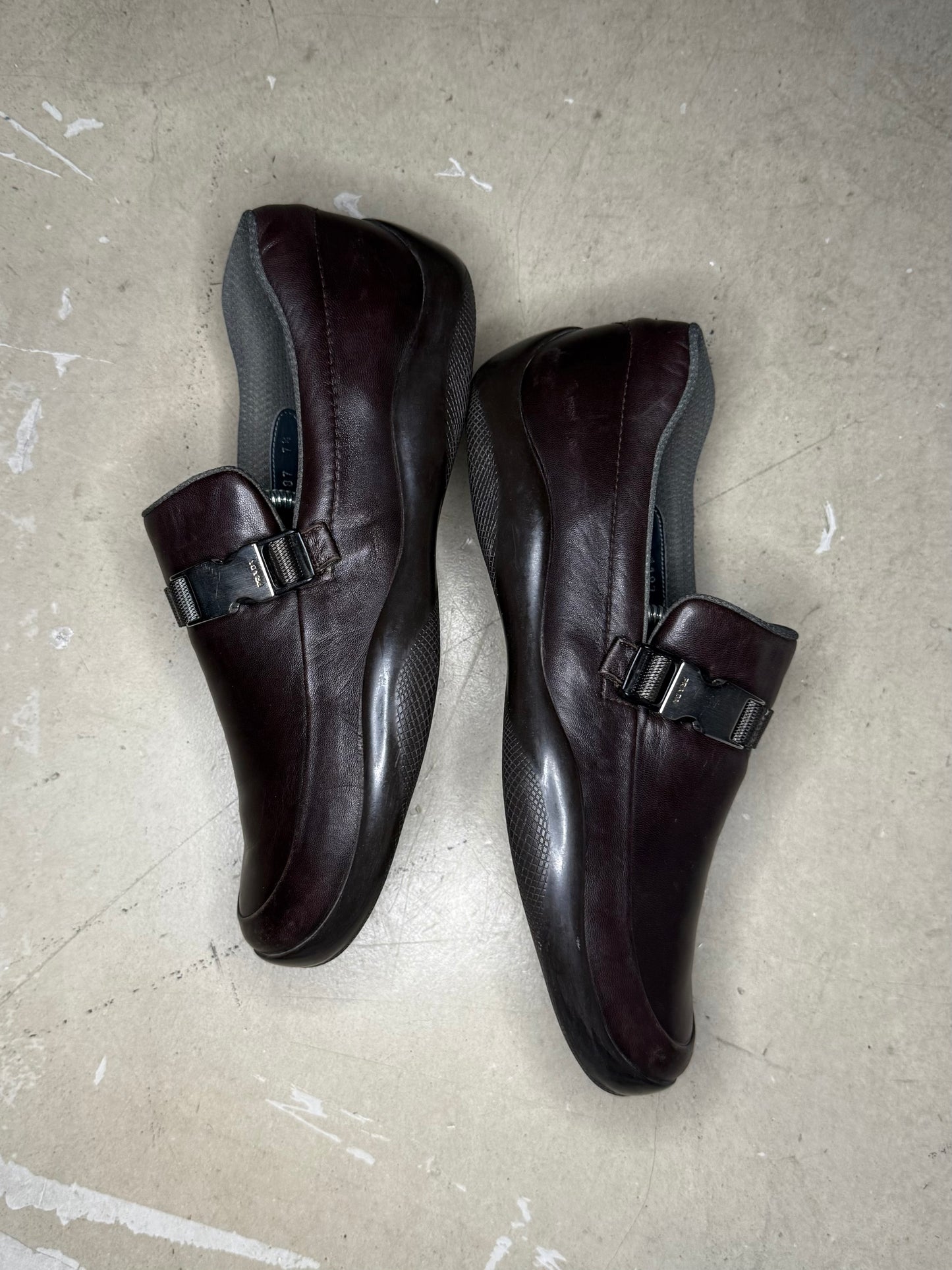 Prada Sport Leather Loafers