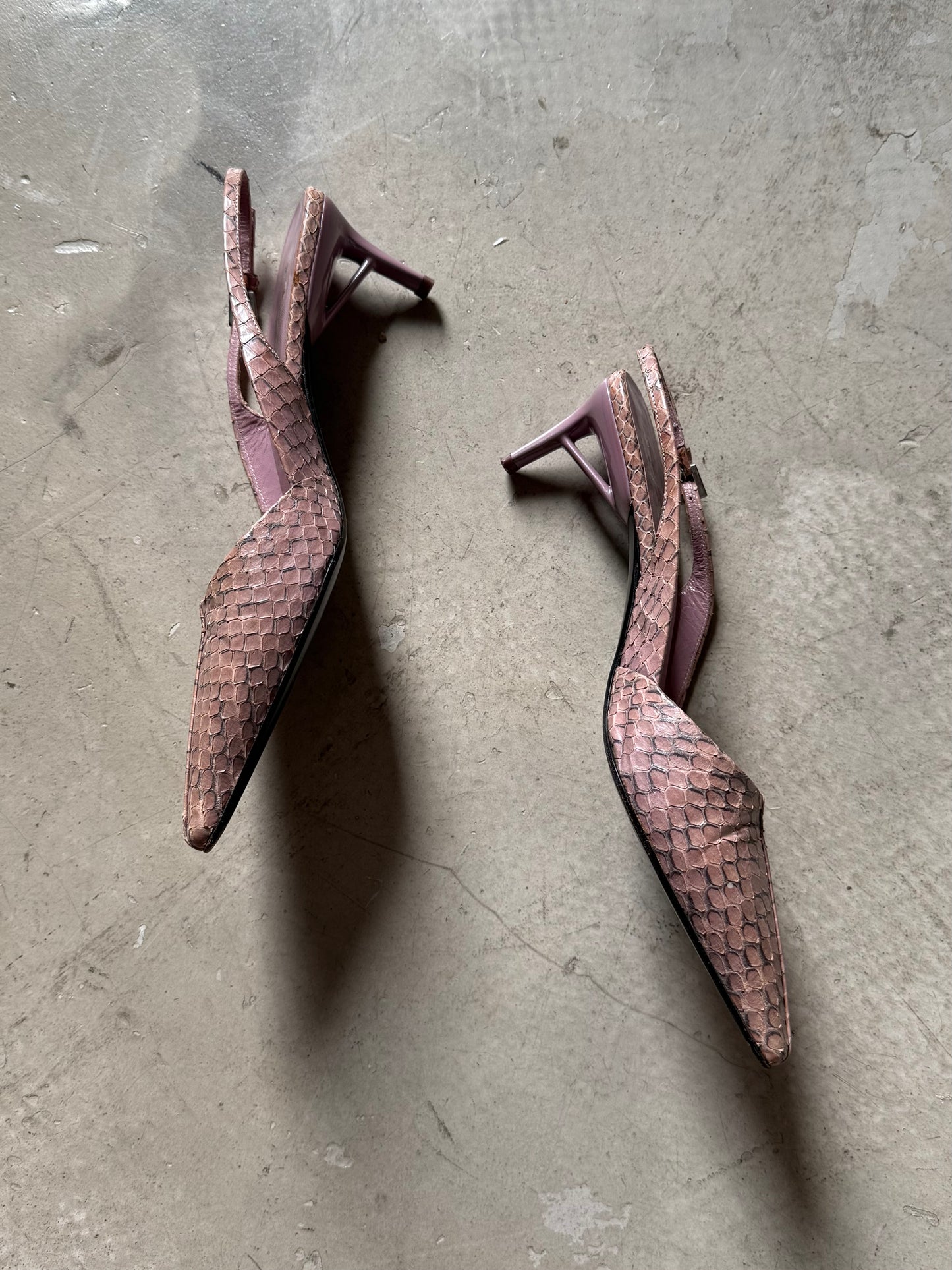 SS 00 Prada Snakeskin Heels
