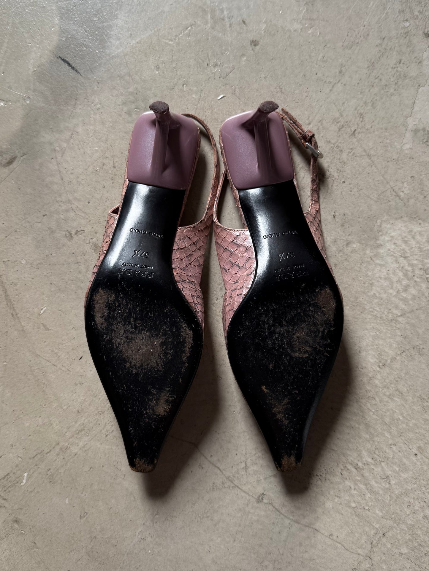 SS 00 Prada Snakeskin Heels