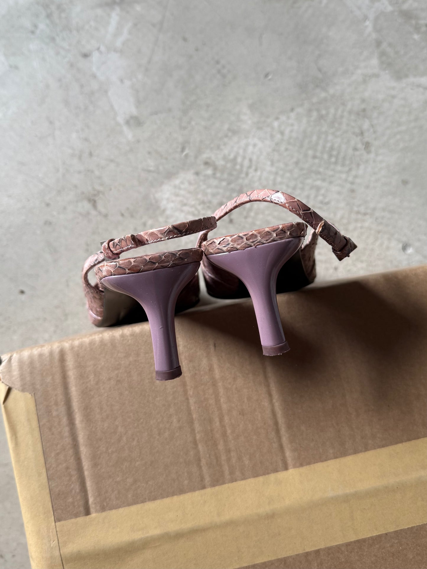 SS 00 Prada Snakeskin Heels