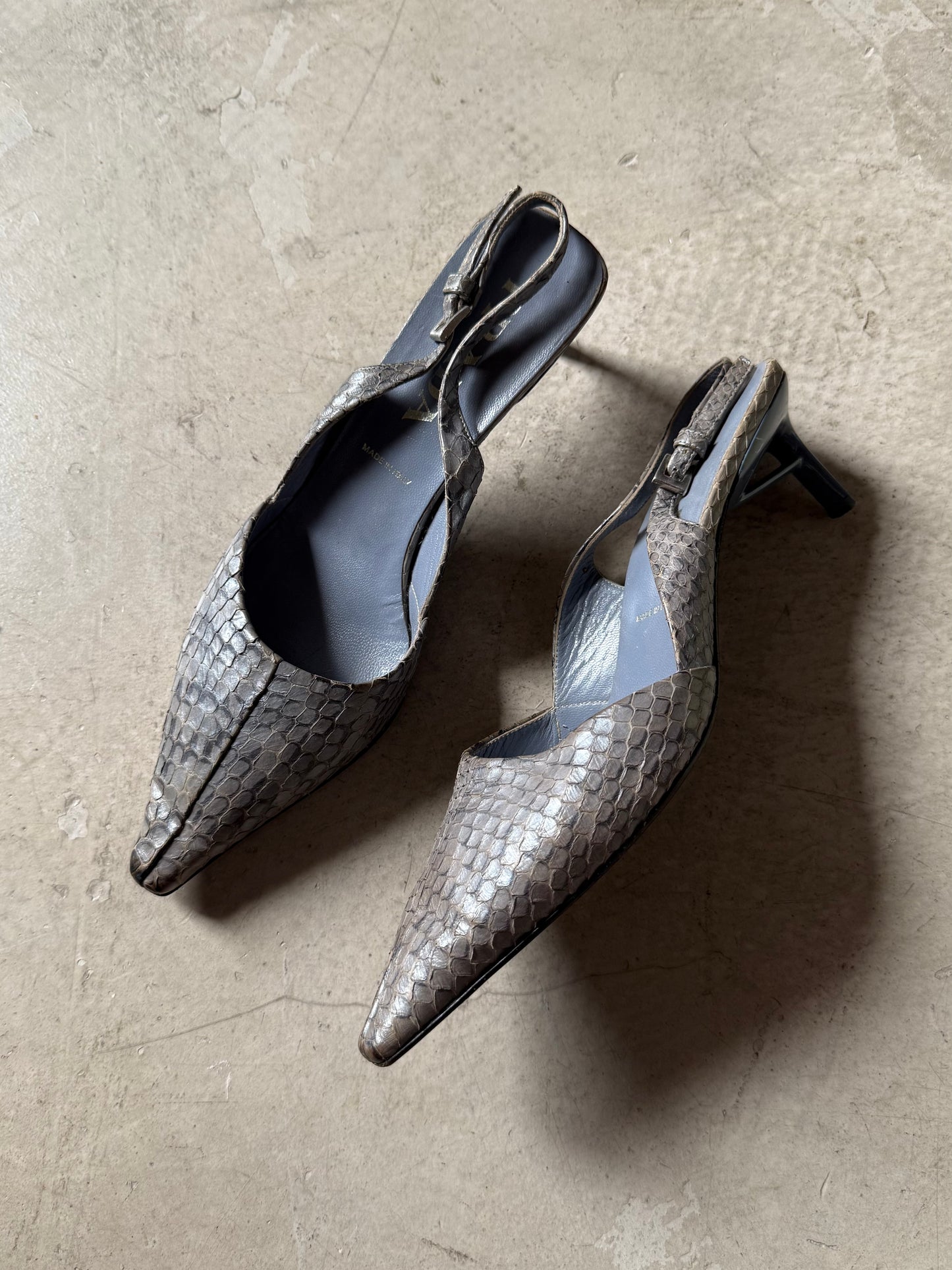 SS 00 Prada Snakeskin Heels