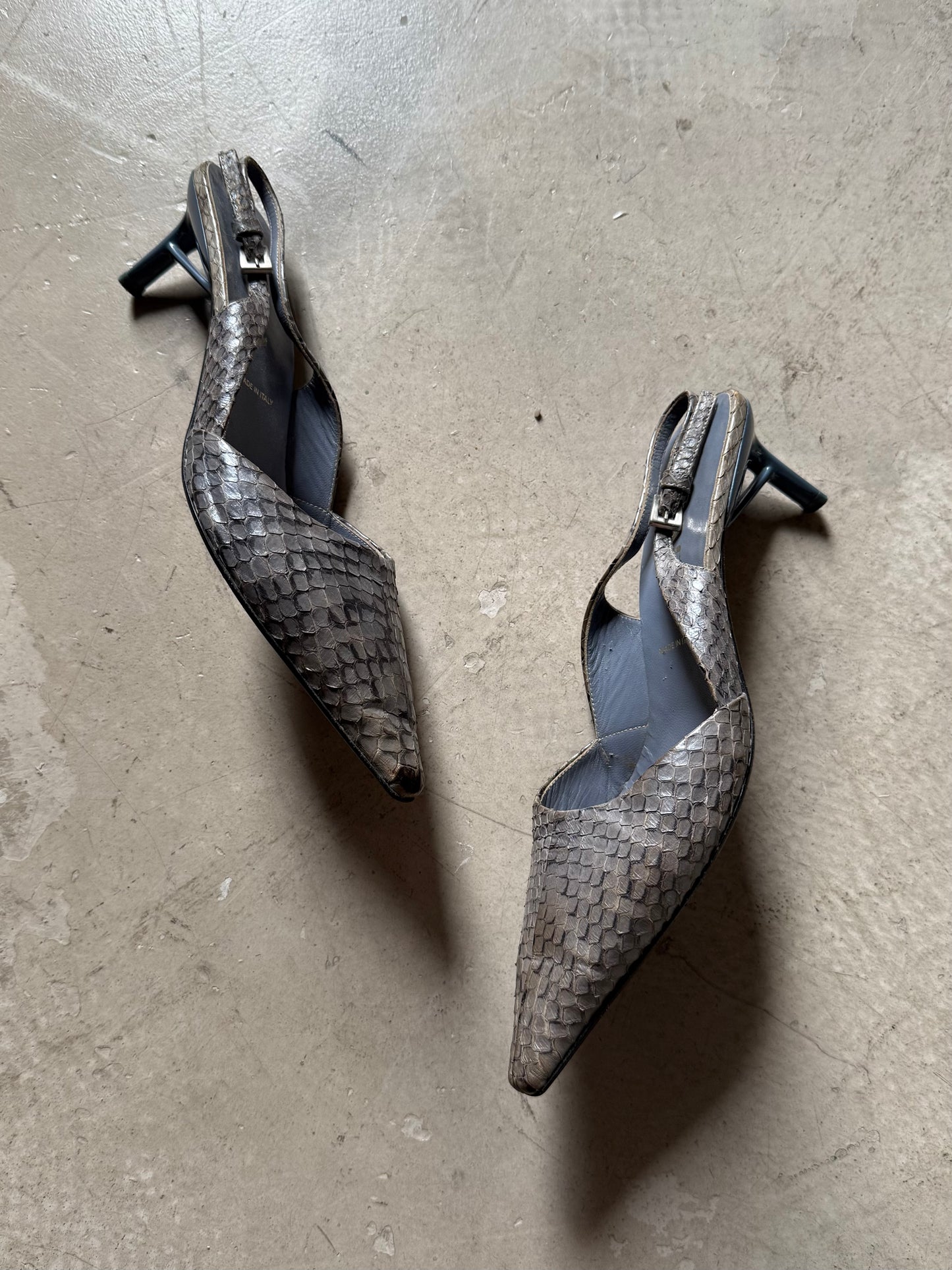 SS 00 Prada Snakeskin Heels