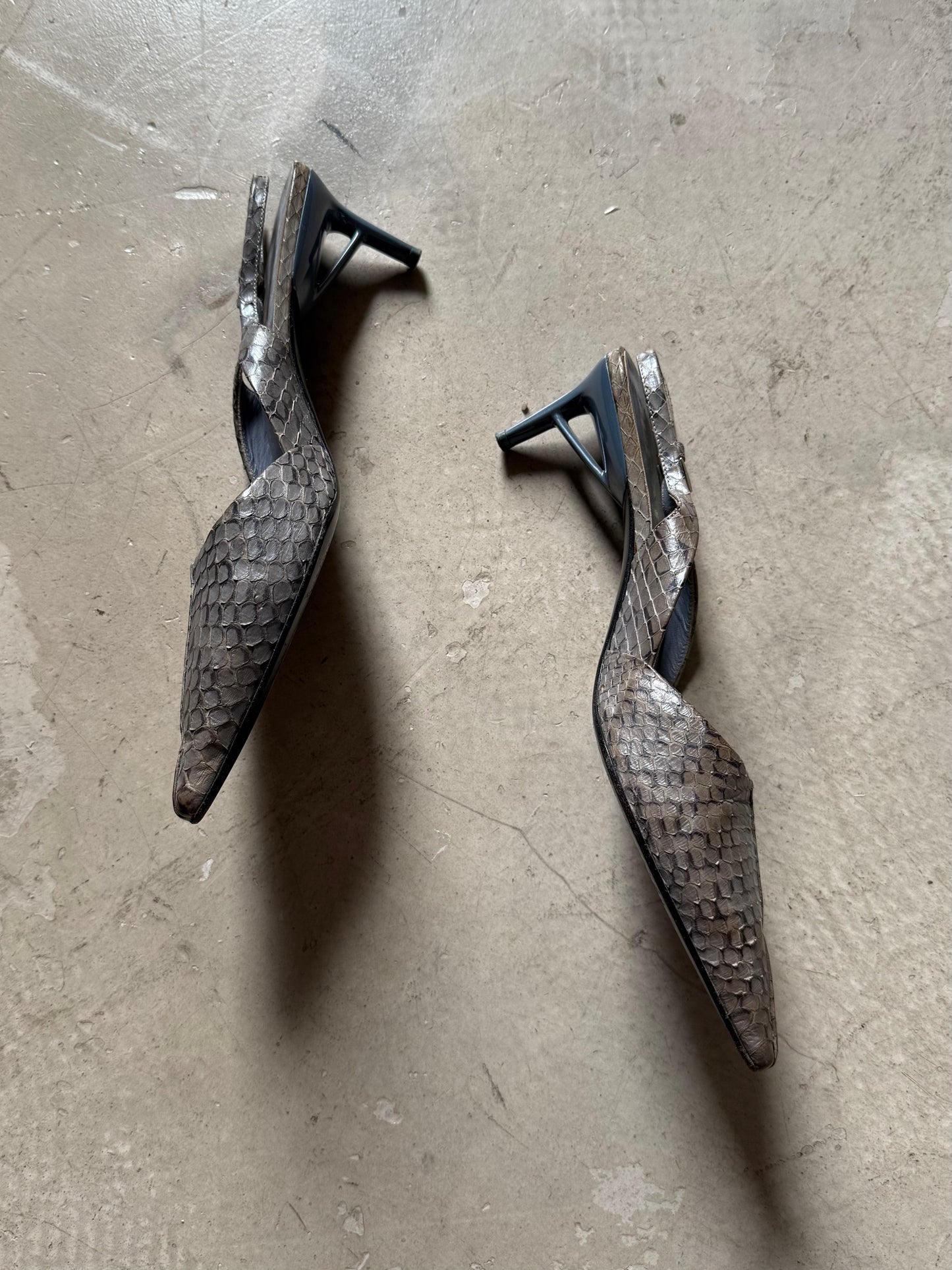 SS 00 Prada Snakeskin Heels