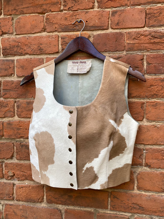FW 93 Miu Miu Calfskin Vest
